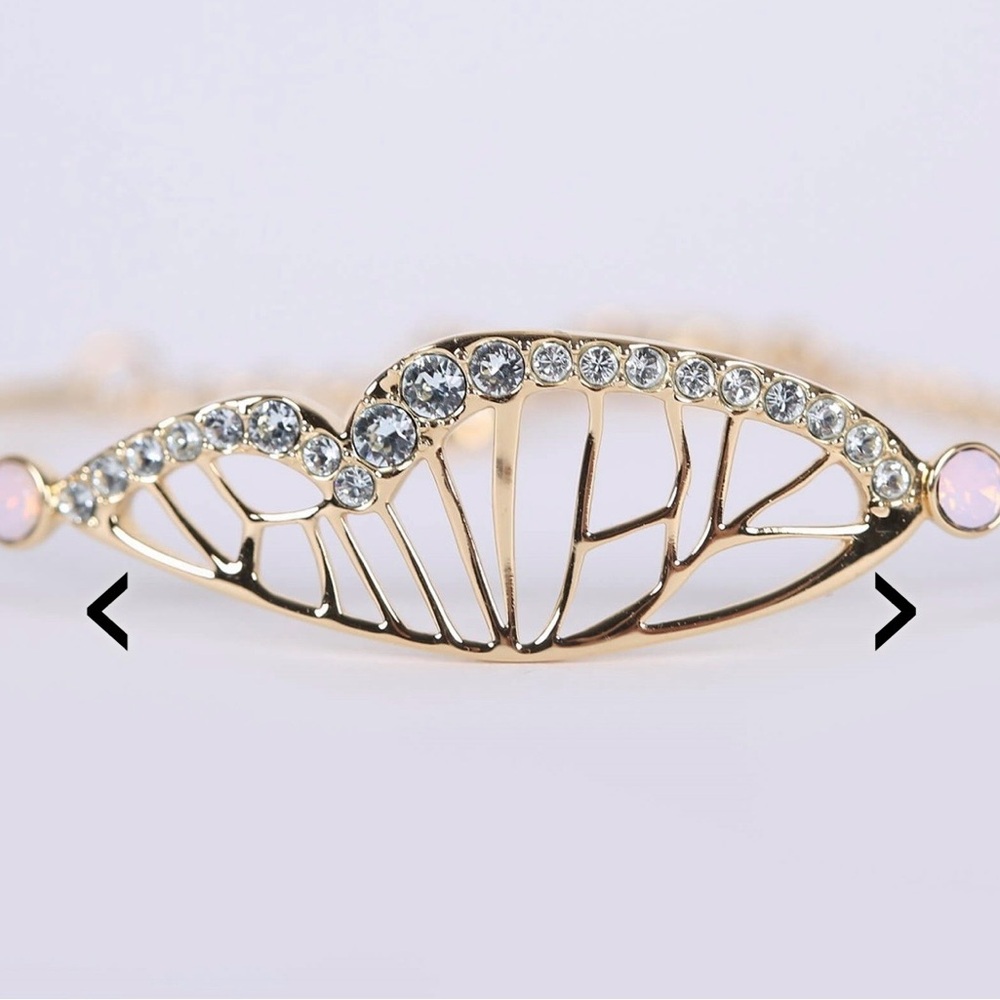 Swarovski Gold and Silver Crystal Wing Bracelet